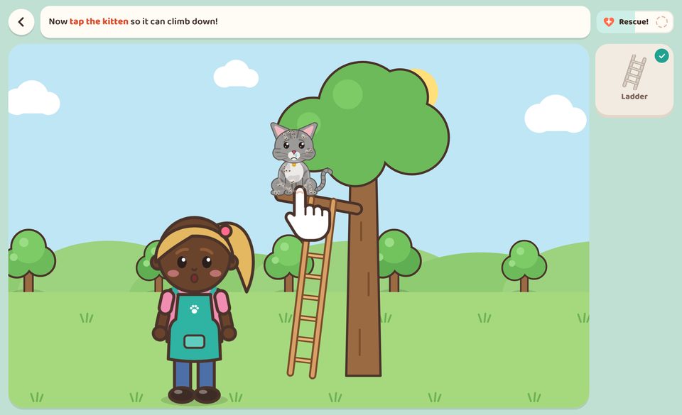 Rescuing a kitten from a tree